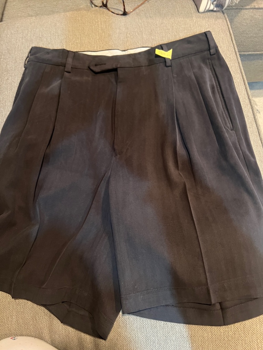 Jos. A. Bank Dark Grey silk shorts with  Nautical Lining